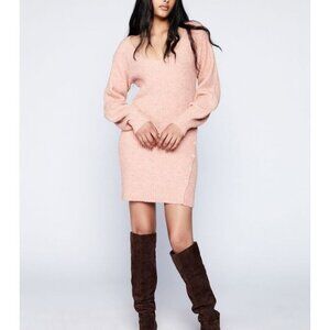Bardot Pink Long Sleeve Dress